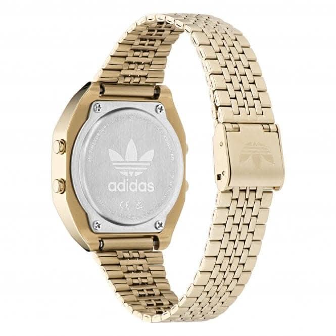 Adidas Unisex Digital Two Gold-Tone Watch AOST23555 – – Acotis