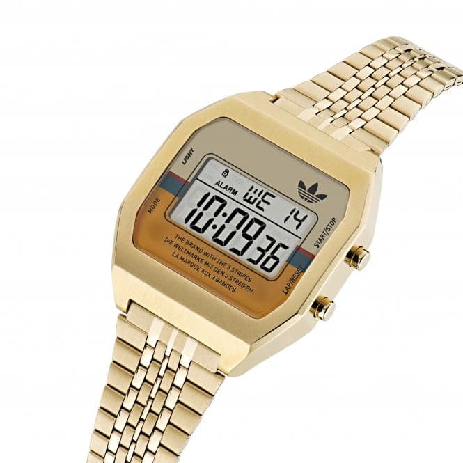 Unisex Digital Two Gold - Tone Watch AOST23555AdidasAOST23555