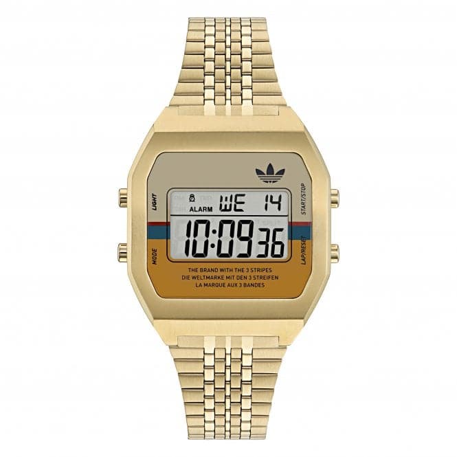 Unisex Digital Two Gold - Tone Watch AOST23555AdidasAOST23555