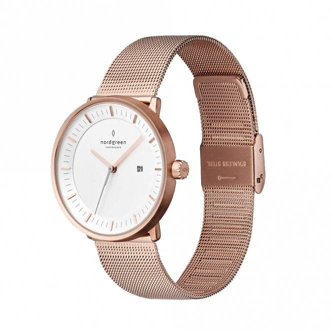 Unisex Philosopher Mesh Rose Gold 40mm Watch PH40RGMEROXXNordgreenPH40RGMEROXX