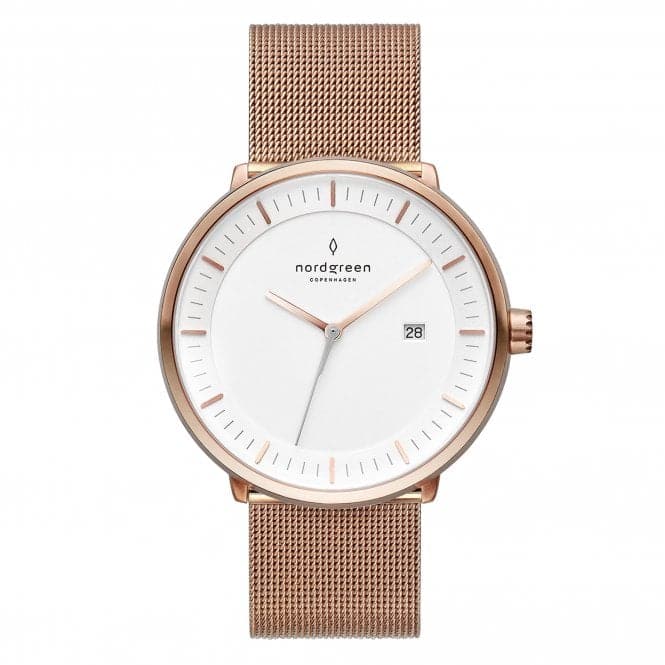 Unisex Philosopher Mesh Rose Gold 40mm Watch PH40RGMEROXXNordgreenPH40RGMEROXX