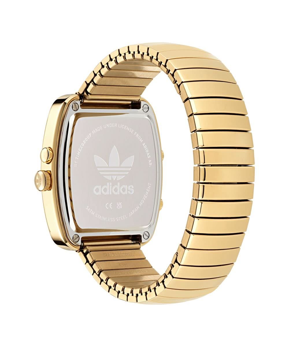 Unisex Retro Wave Three Gold - Tone Watch AOSY25014AdidasAOSY25014