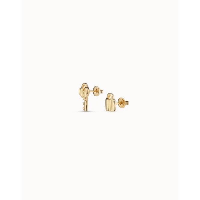 Unlock Golden Metal EarringsUNOde50PEN0885ORO0000U