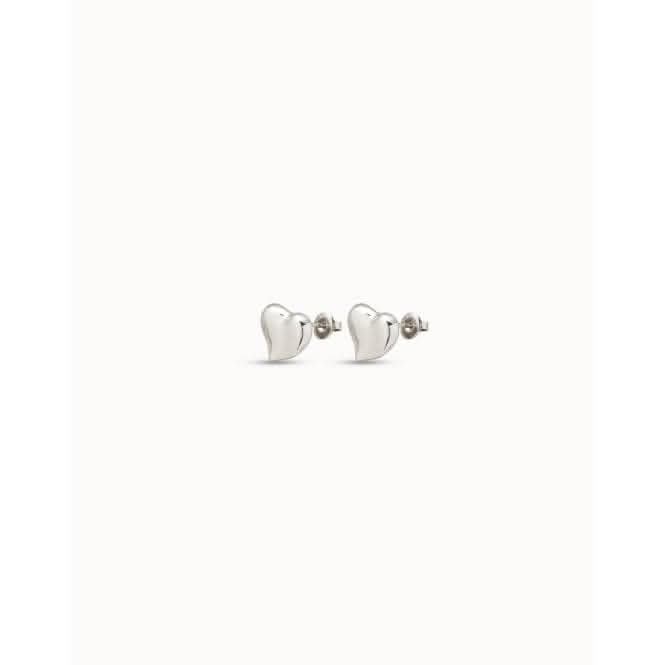 Uno Heart Silver Metal Earrings PEN0829MTL0000U