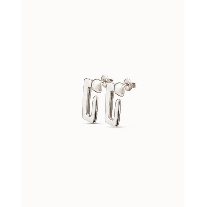 Unusual Silver Metal EarringsUNOde50PEN0900MTL0000U