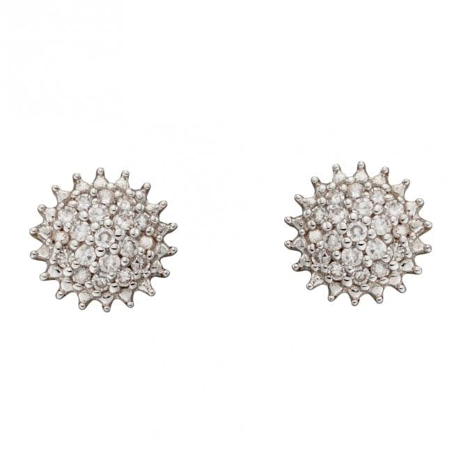 Urchin Diamond Cluster Yellow Gold Earrings GE2382Elements GoldGE2382