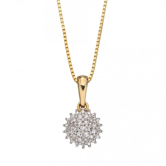 Urchin Diamond Cluster Yellow Gold Pendant GP2274Elements GoldGP2274