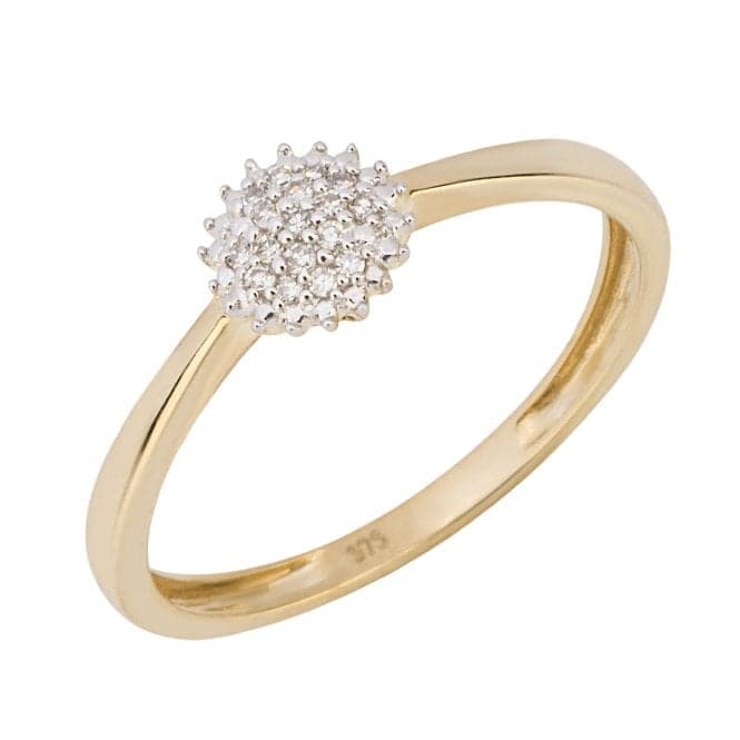 Urchin Diamond Yellow Gold Cluster Ring GR599Elements GoldGR599 56