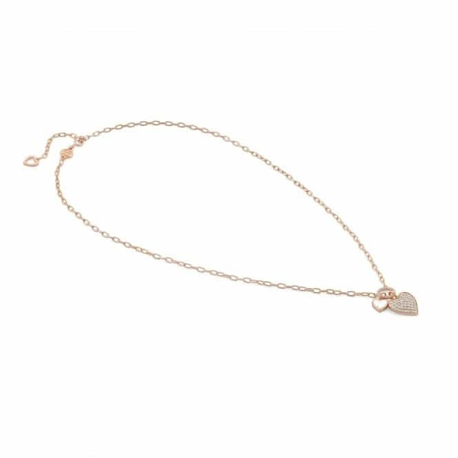 Vita Silver Zirconia Stones Rose Gold Heart Necklace 148401/006Nominations148401/006