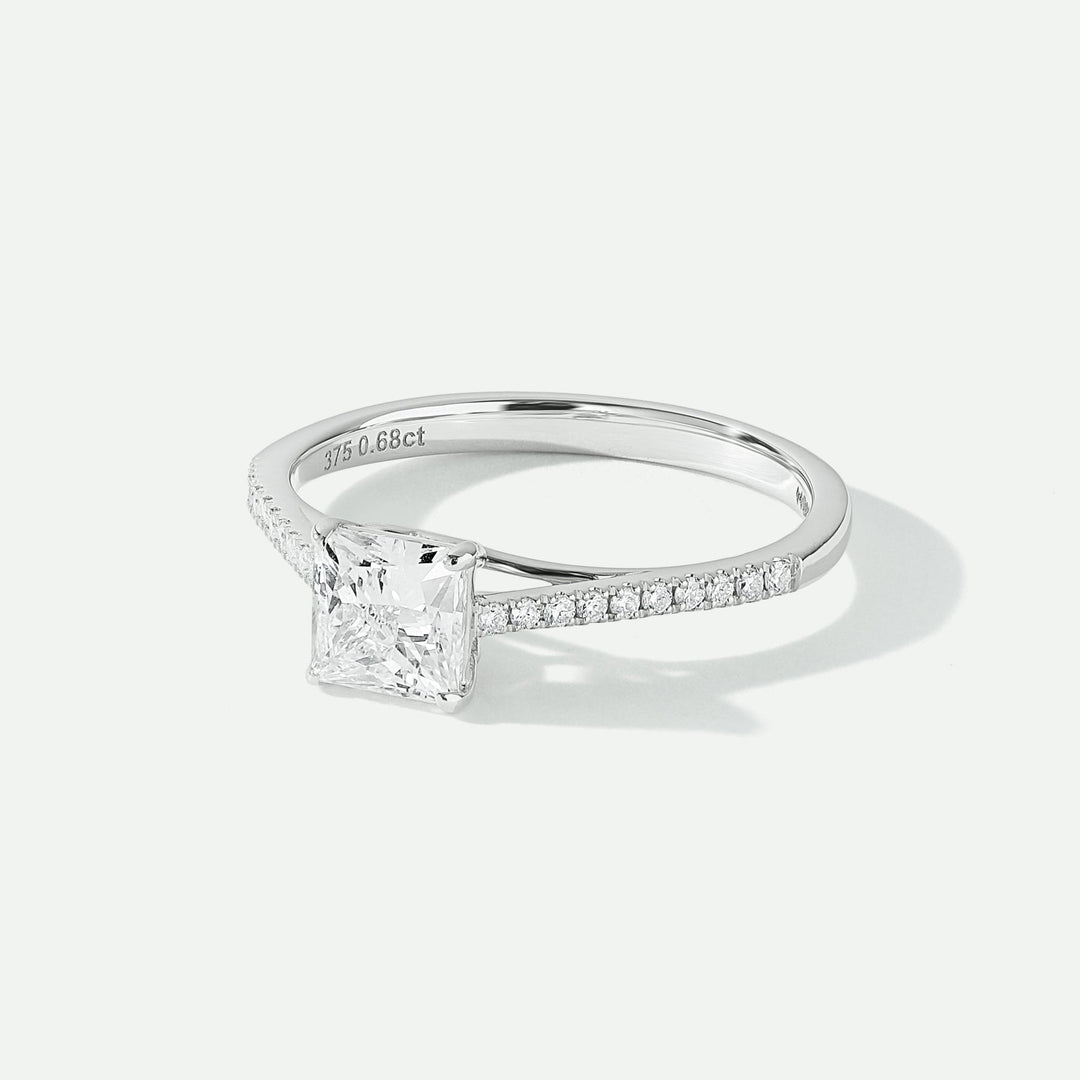 Vivian | 9ct White Gold 0.68ct tw Princess Cut Lab Grown Diamond Engagement RingCreated BrillianceBA0072550 - M