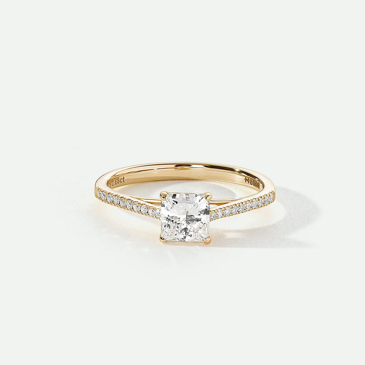 Vivian | 9ct Yellow Gold 0.68ct tw Princess Cut Lab Grown Diamond Engagement RingCreated BrillianceBA0072551 - M