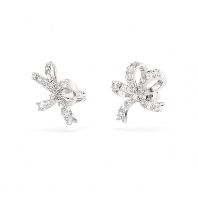 Volta Rhodium Plated White Bow Stud Earrings 5647579Swarovski5647579