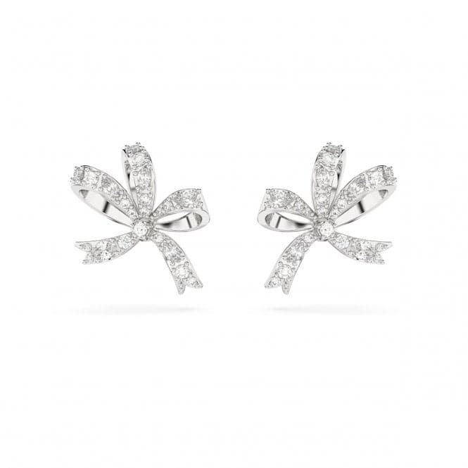 Volta Rhodium Plated White Bow Stud Earrings 5647579Swarovski5647579