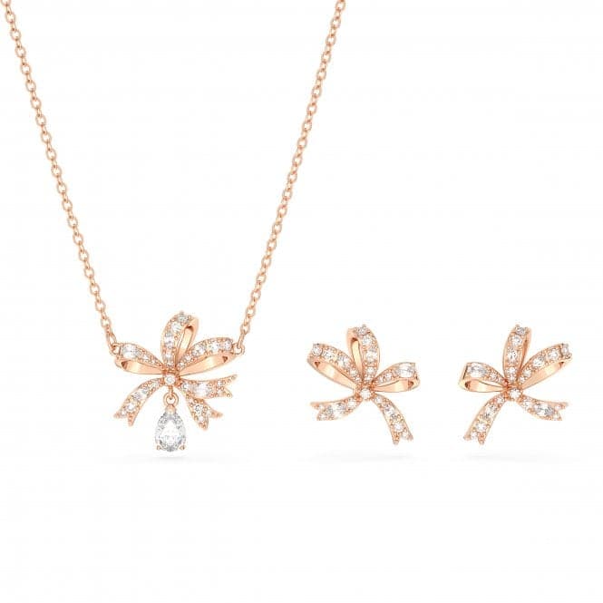 Volta Rose Gold - Tone Plated White Bow Set 5661680Swarovski5661680