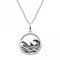 Wave Circle Black Enamel Pendant 93390HPDew93390HP