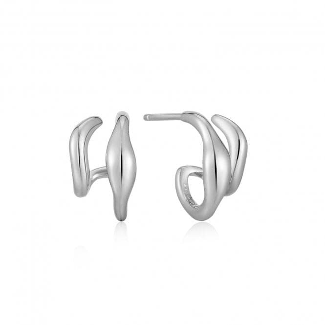 Wave Double Hoop Stud Earrings E044 - 04HAnia HaieE044 - 04H