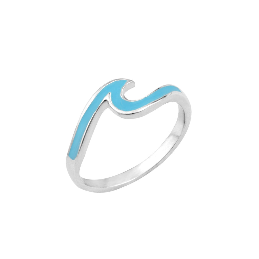 Wave Turquoise Enamel Ring 1451BEDew1451BEJ