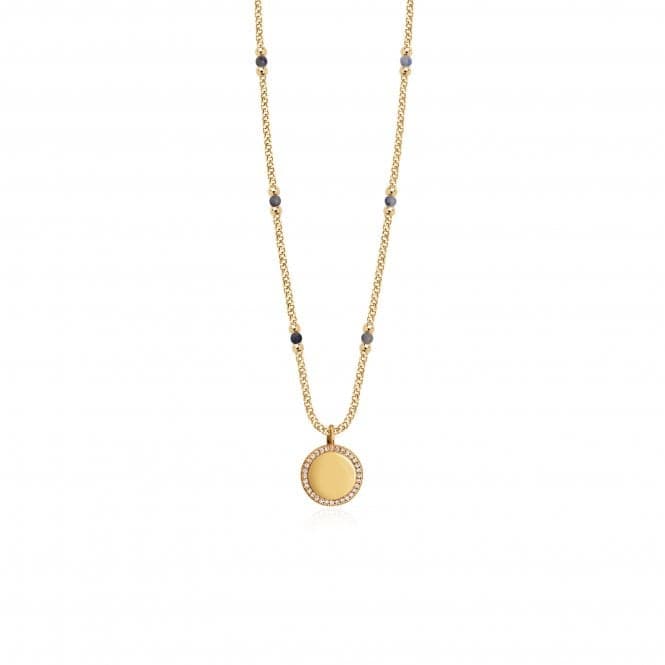 Wellness Gems Gold Blue Lace Agate 45cm With 5cm Extender Necklace 3850Joma Jewellery3850