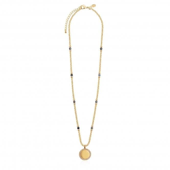 Wellness Gems Gold Blue Lace Agate 45cm With 5cm Extender Necklace 3850Joma Jewellery3850