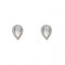 White Gold Diamond Cut Teardrop Stud Earrings GE2436Elements GoldGE2436