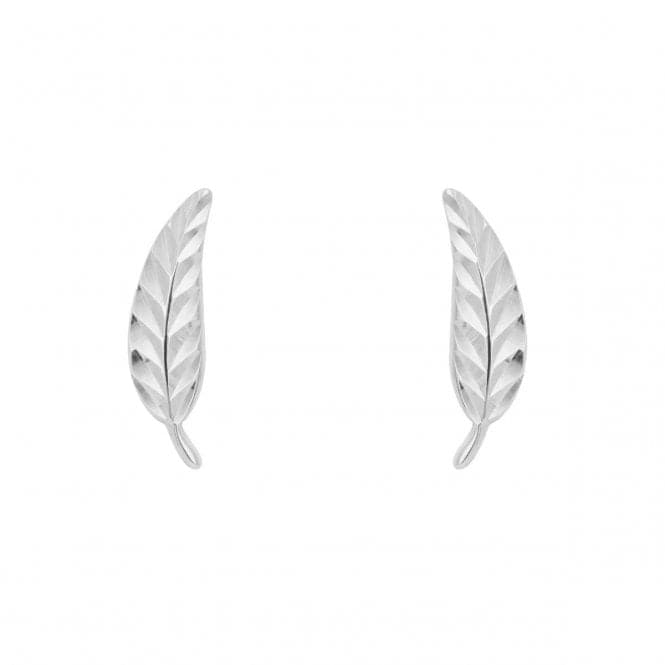 White Gold Feather Stud Earrings GE2432Elements GoldGE2432