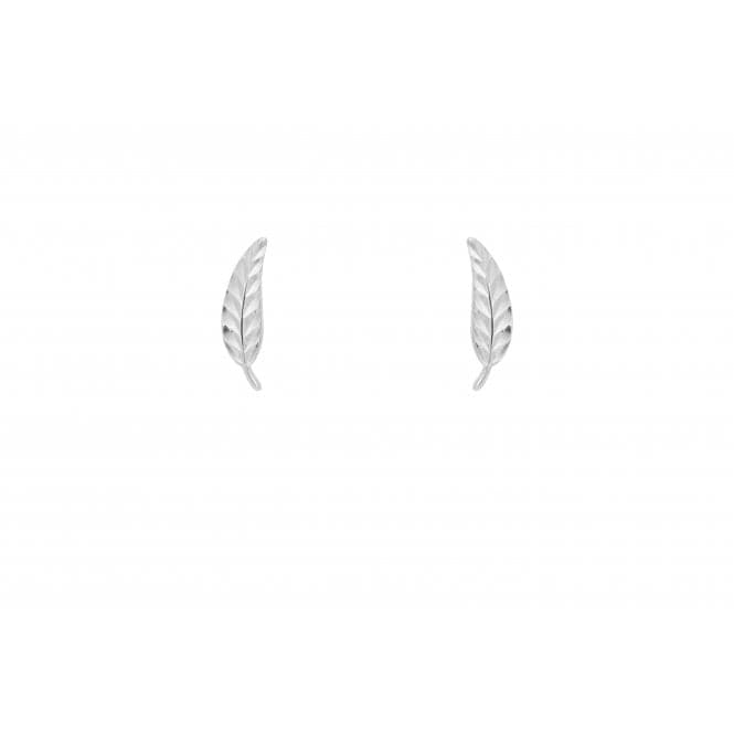 White Gold Feather Stud Earrings GE2432Elements GoldGE2432