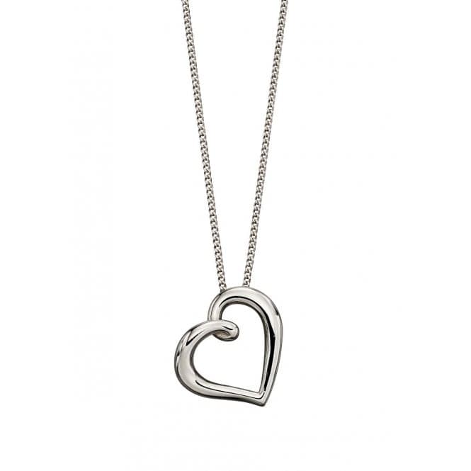 White Gold Organic Heart Pendant GP2175Elements GoldGP2175