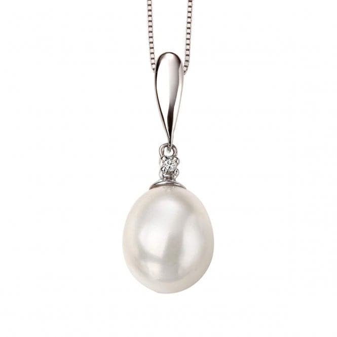 White Gold Pearl Diamond Pendant GP2018WElements GoldGP2018W