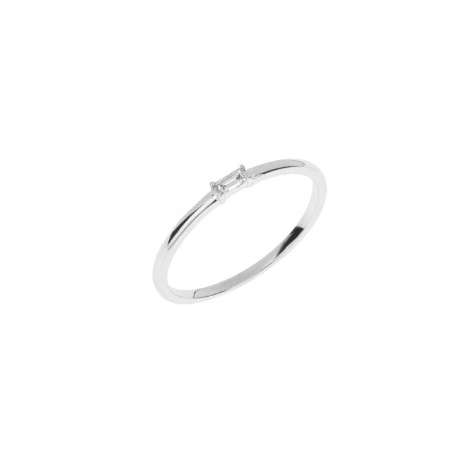 White Gold Plain Baguette Ring GR610Elements GoldGR610 52