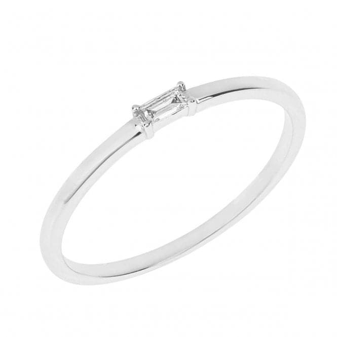 White Gold Plain Baguette Ring GR610Elements GoldGR610 52