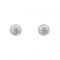 White Gold Round Textured Stud Earrings GE2428Elements GoldGE2428