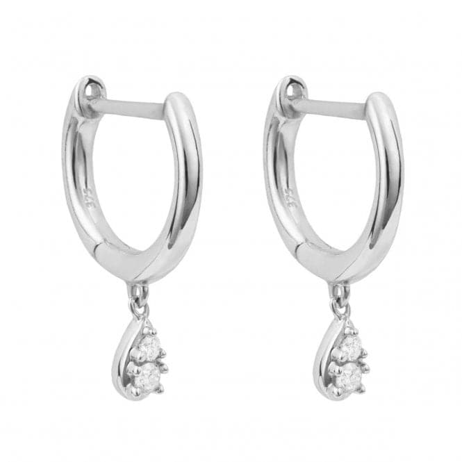 White Gold Teardrop Hoop Earrings GE2438Elements GoldGE2438