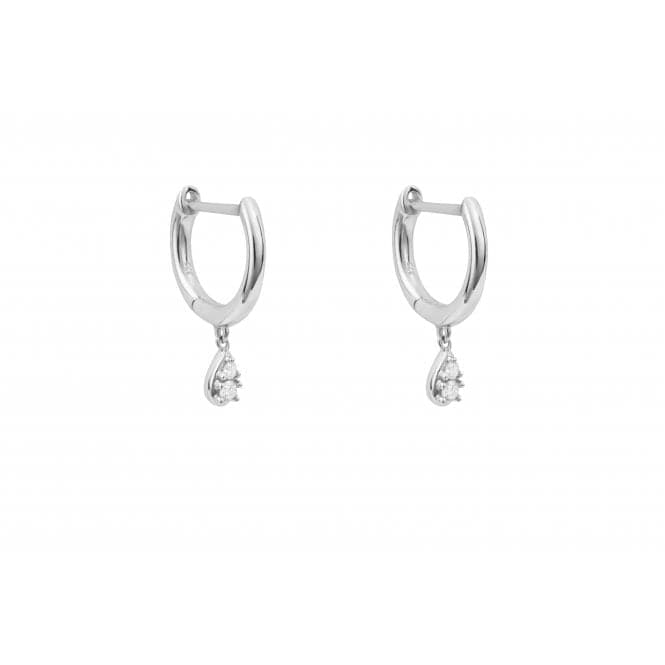 White Gold Teardrop Hoop Earrings GE2438Elements GoldGE2438