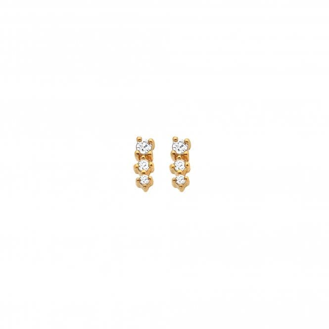 White Topaz Graduated Stud Earrings DE758Hot Diamonds x Jac JossaDE758