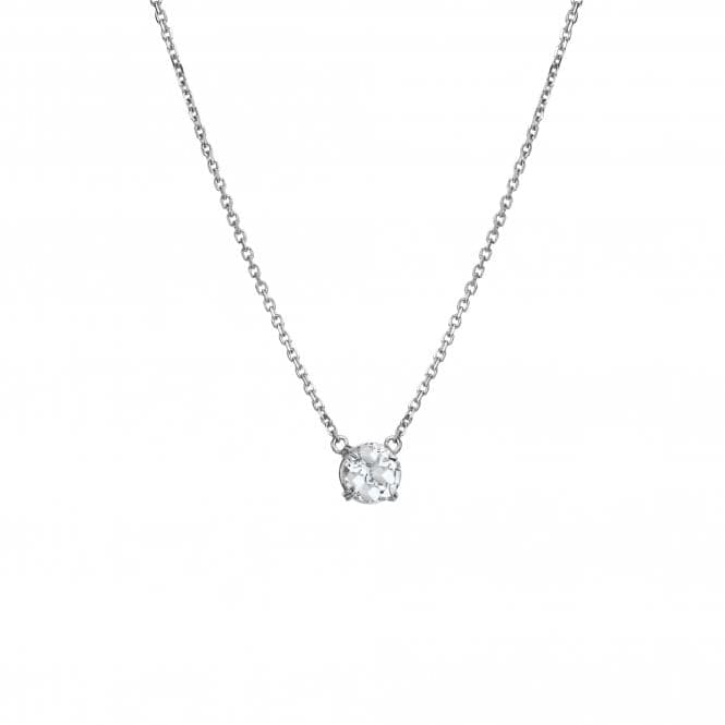 White Topaz Solitaire Necklace DN167Hot DiamondsDN167