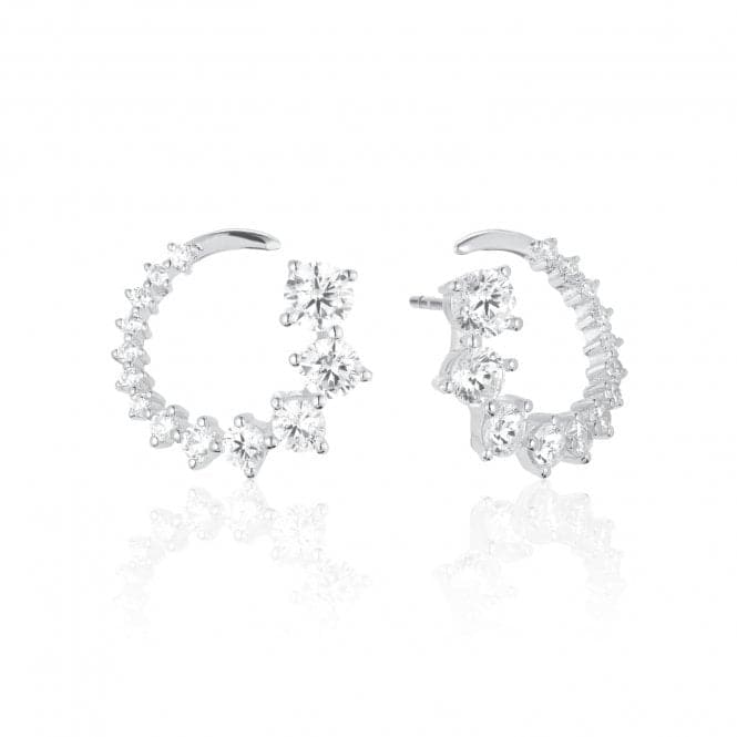 White Zirconia Belluno Circolo Earrings SJ - E42109 - CZ - SSSif JakobsSJ - E42109 - CZ - SS