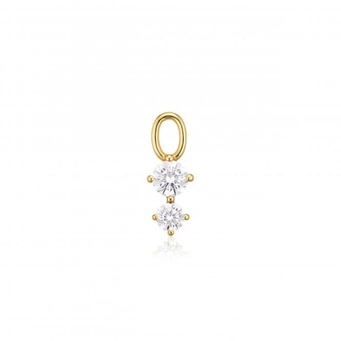 White Zirconia Circolo Due Earring Charm SJ - CH2372 - CZ - YGSif JakobsSJ - CH2372 - CZ - YG