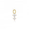 White Zirconia Circolo Due Earring Charm SJ - CH2372 - CZ - YGSif JakobsSJ - CH2372 - CZ - YG