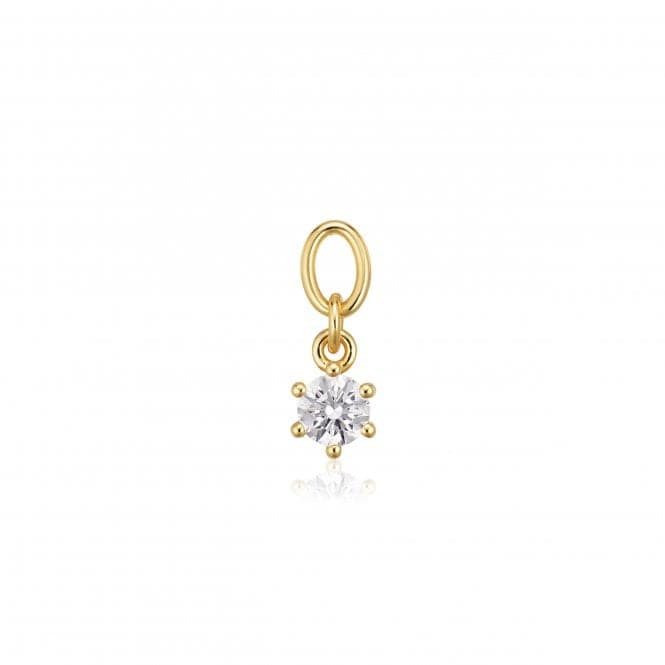 White Zirconia Circolo Uno Earring Charm SJ - CH2371 - CZ - YGSif JakobsSJ - CH2371 - CZ - YG