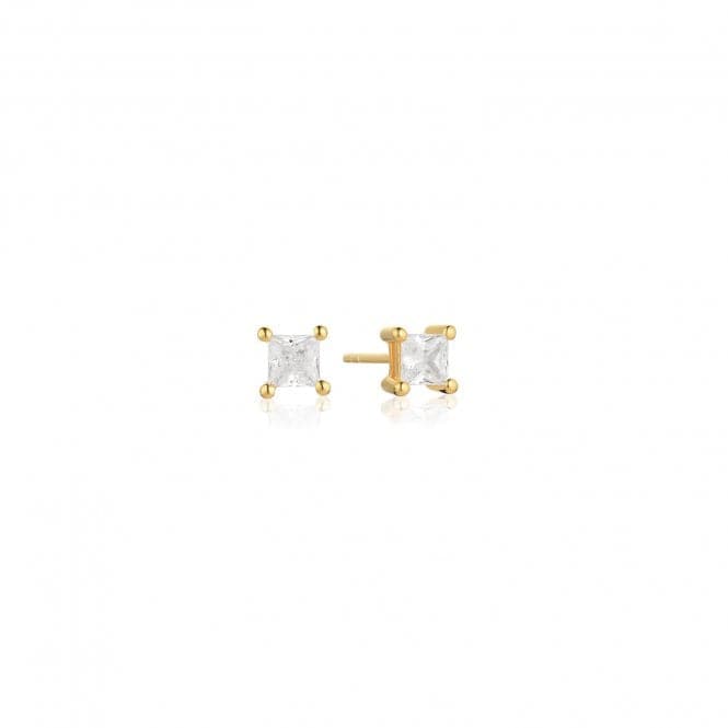 White Zirconia Ellera Quadrato Earrings SJ - E42277 - CZ - YGSif JakobsSJ - E42277 - CZ - YG