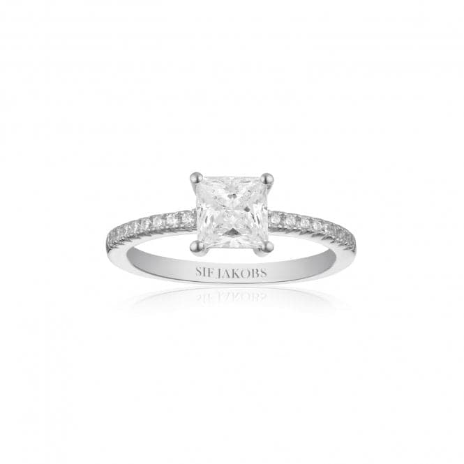 White Zirconia Ellera Quadrato Ring SJ - R42280 - CZSif JakobsSJ - R42280 - CZ - 50