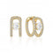 White Zirconia Ellisse Carezza Creolo Earrings SJ - E2352 - CZ - YGSif JakobsSJ - E2352 - CZ - YG