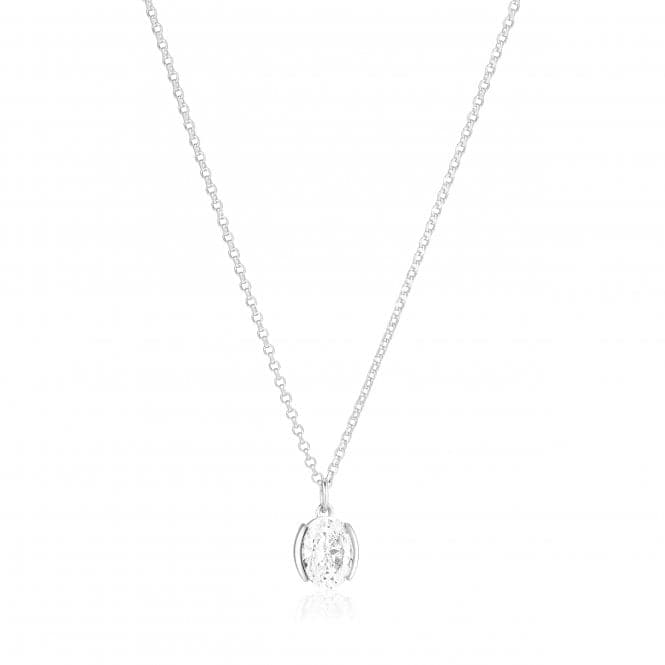 White Zirconia Ellisse Carezza Necklace SJ - N2353 - CZSif JakobsSJ - N2353 - CZ