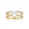 White Zirconia Ellisse Carezza Piccolo Ring SJ - R2357 - CZ - YGSif JakobsSJ - R2357 - CZ - YG - 50