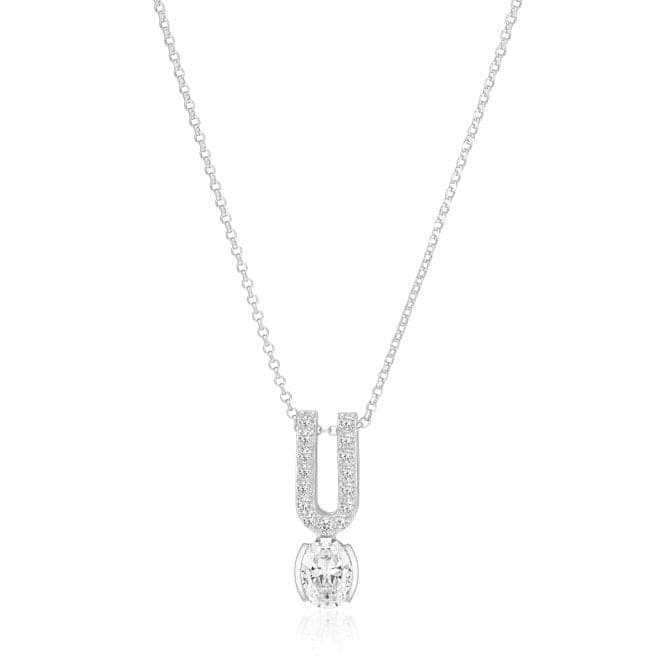 White Zirconia Ellisse Carezza Uno Necklace SJ - N2354 - CZSif JakobsSJ - N2354 - CZ