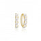 White Zirconia Ellisse Creolo Earrings SJ - E2315 - CZ - YGSif JakobsSJ - E2315 - CZ - YG