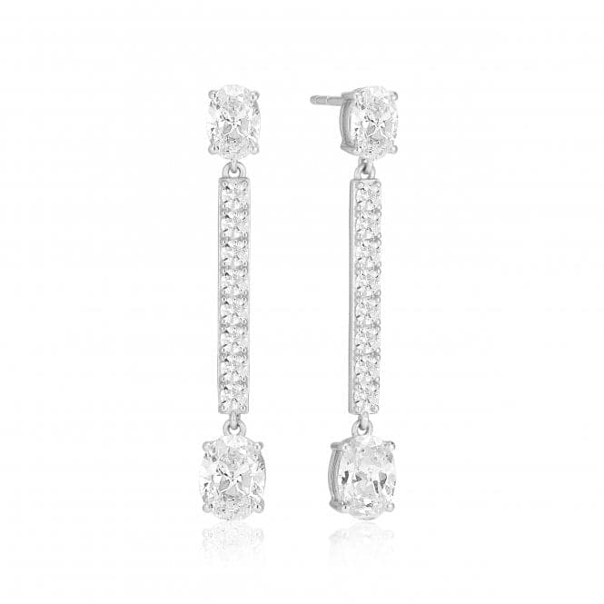 White Zirconia Ellisse Lungo Earrings SJ - E2322 - CZSif JakobsSJ - E2322 - CZ