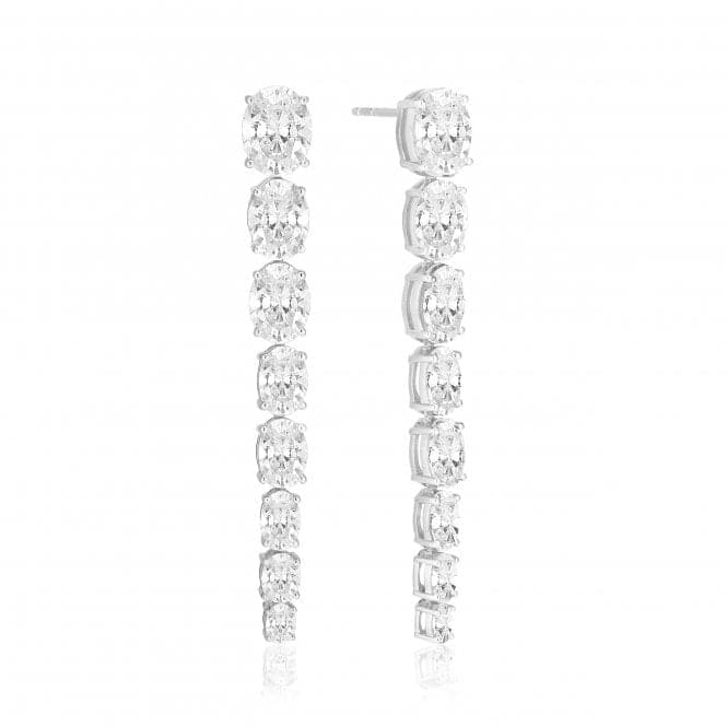 White Zirconia Ellisse Lungo Otto Earrings SJ - E2324 - CZSif JakobsSJ - E2324 - CZ