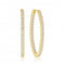 White Zirconia Ellisse Medio Earrings SJ - E2313 - CZ - YGSif JakobsSJ - E2313 - CZ - YG