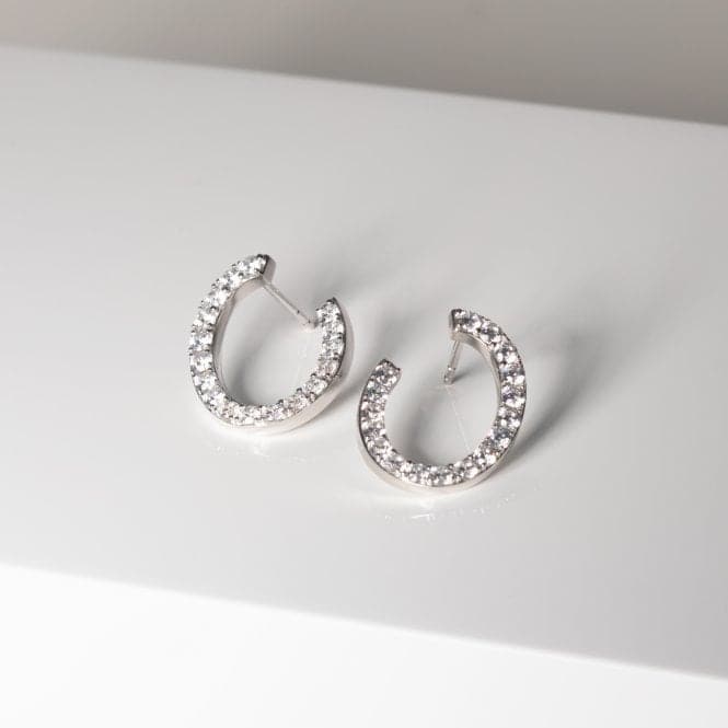 White Zirconia Ellisse Ovale Earrings SJ - E2321 - CZSif JakobsSJ - E2321 - CZ